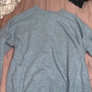 blue sparkly sweater